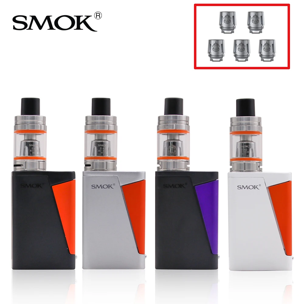 Оригинальный SMOK H-PRIV 50W TC VW Vape Mod с OLED экраном TFV8 Baby Tank 510 атомайзер набор для вейпа