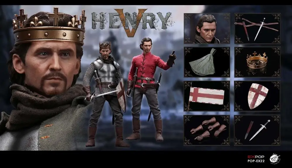 POPTOYS EX22 King Henry V of England с 2 головками 1/6 фигурка