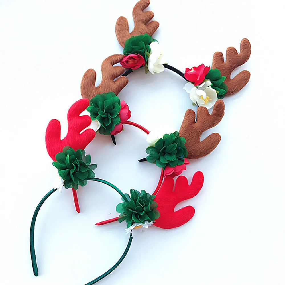 

Reindeer Headband Horns Cosplay Antlers Christmas Deer Ears Headband Christmas Hair Accessories For Adults Christmas Deals #