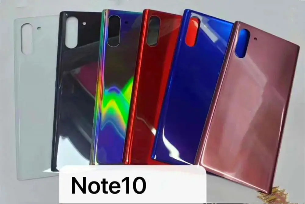 Для Samsung Galaxy Note 10 N970F N9700 Задняя крышка батареи стеклянный корпус для NOTE дверь