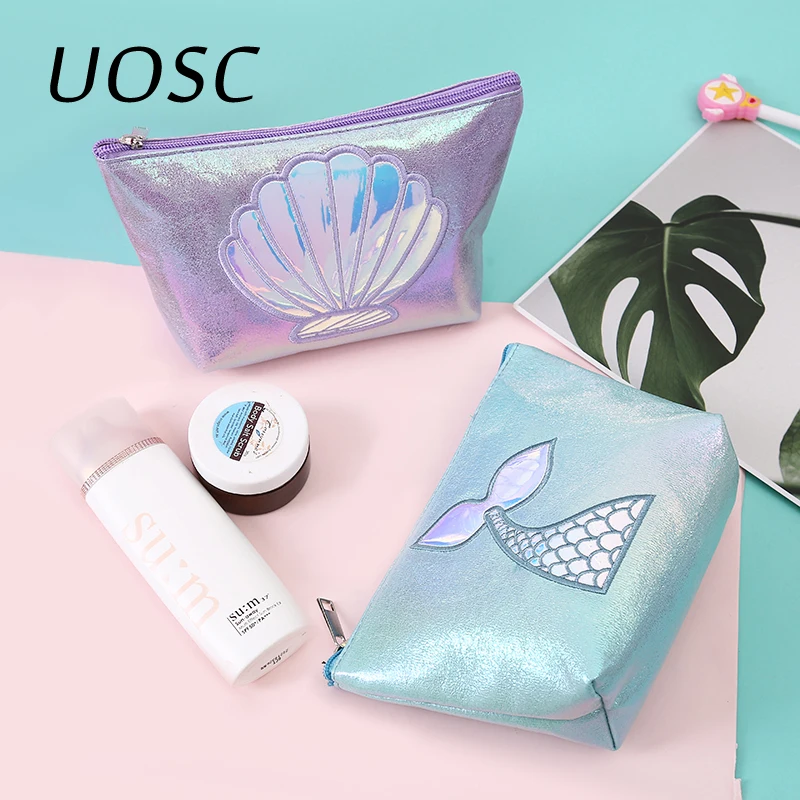Косметичка с хвостом русалки UOSC милый вместительный органайзер портативный