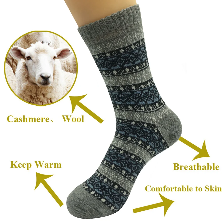 WOOL SOCKS MEN WINTER