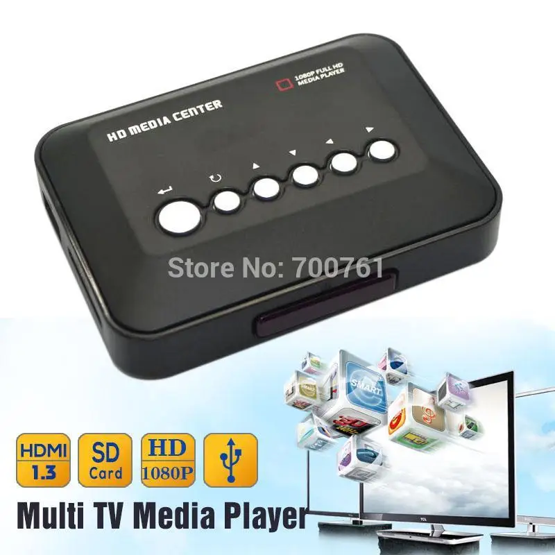

1080P Full HD SD/MMC TV Videos SD MMC RMVB MP3 Multi TV USB HDMI Media Player with Remote Control
