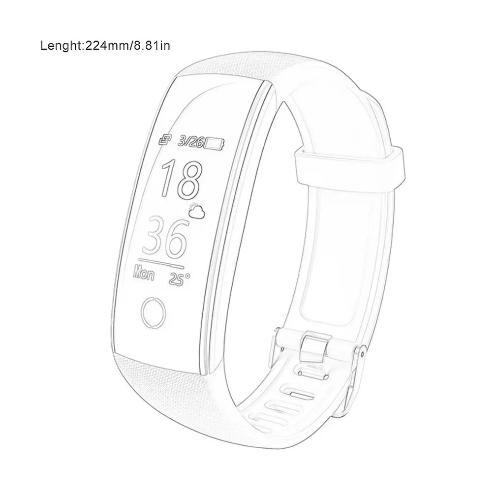C20 Smart Wristband With Heart Rate Monitor Weather and Message Push Activity Tracker Fitness Smartwatch Band IP68 Smart Watch C20 Smart Wristband With Heart Rate Monitor Weather and Message Push Activity Tracker Fitness Smartwatch Band IP68 Smart Watch