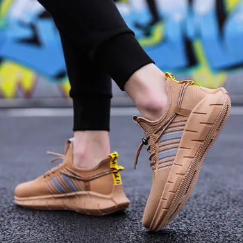 

High-quality lace-up men's outdoor running shoes breathable sports shoes non-slip comfortable mesh casual shoes Chaussure Homme