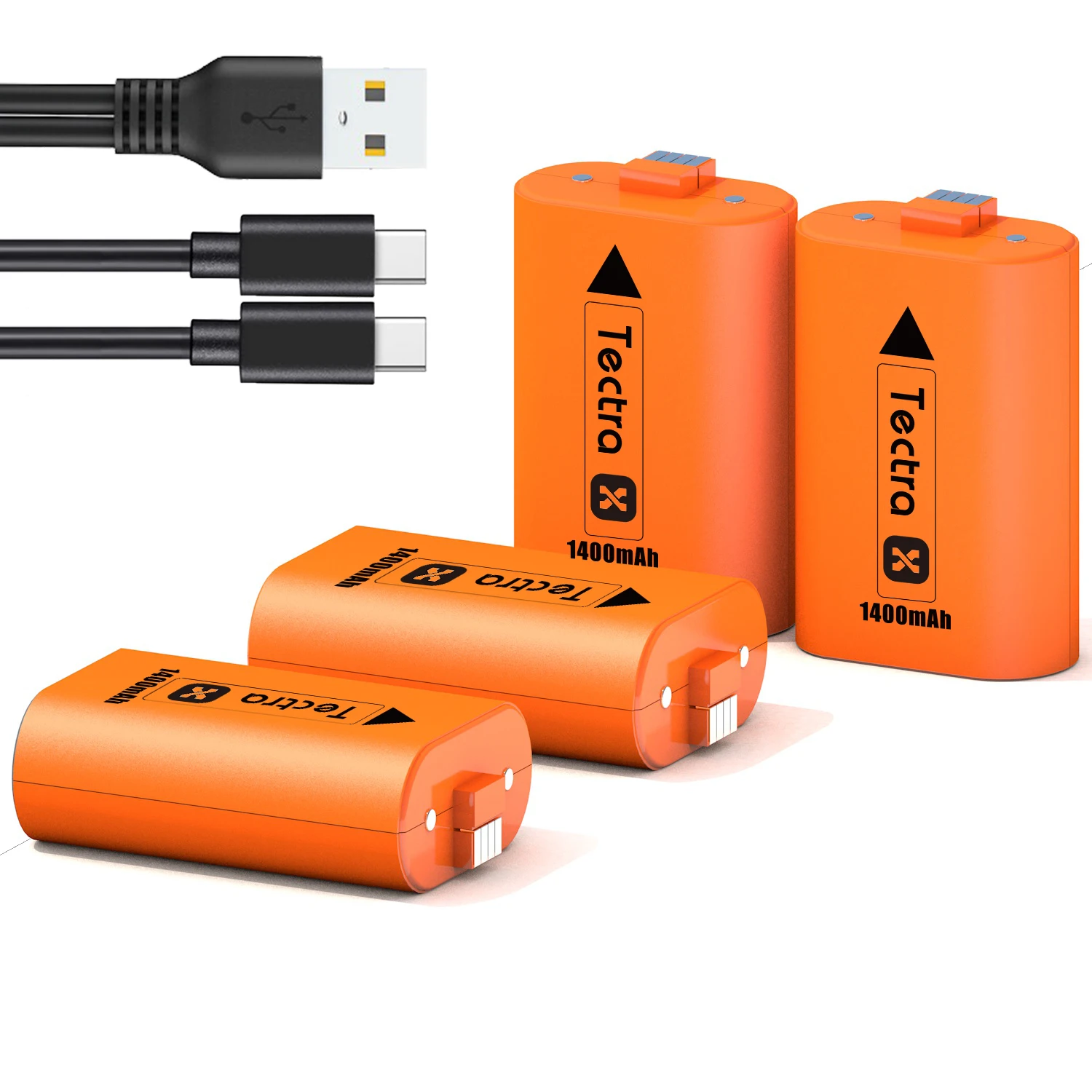 4Pcs แบตเตอรี่ชาร์จสำหรับ Xbox One/Xbox Series X S 2ใน1 USB Type C