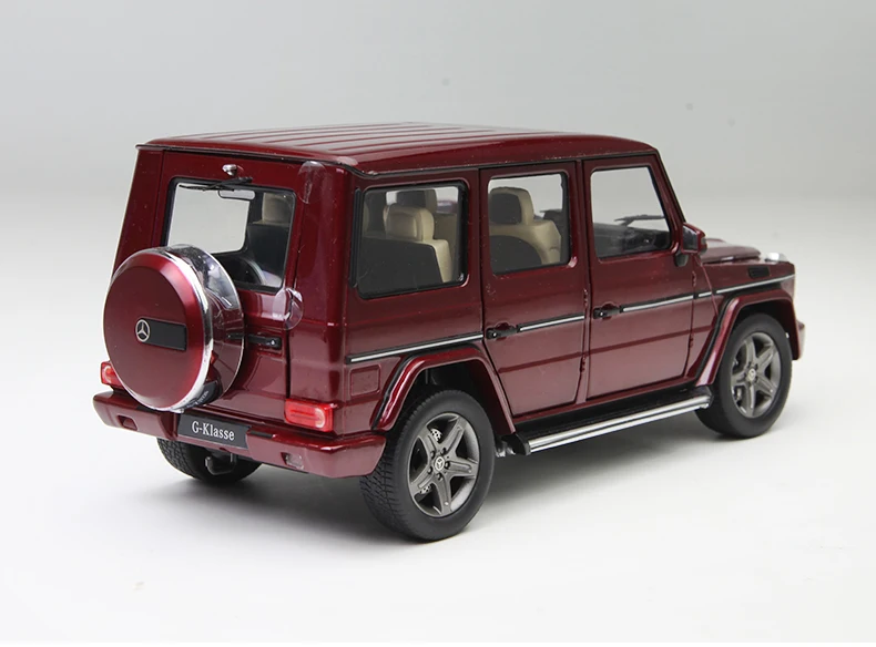 Серебристо-красный длинный осевой модель автомобиля для Benz 1:18 бренд G серии G500