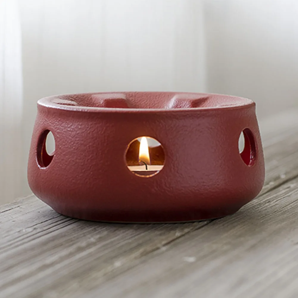 Stand Retro Night Tea Pot Decorative Home Warmer Base Japanese Style Accessories Coffee Milk Ceramic Candle Holder Insulation