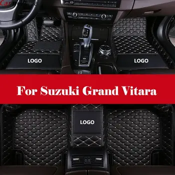 

Luxury Waterproof Leather Auto Floor mats Front + Rear All Weather Interior Mat Carpet For Suzuki Grand Vitara