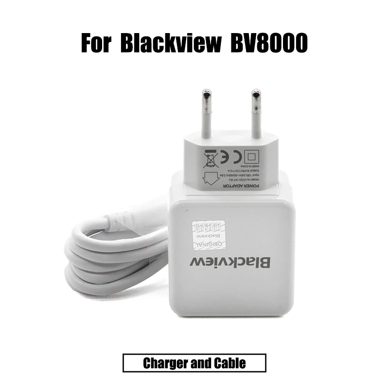 USB адаптер питания зарядное устройство для Blackview BV8000 ЕС вилка путешествия 12V2A TPYE-C USB кабель передачи данных зарядный кабель - Цвет: Charger and Cable
