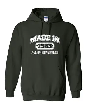 

33rd Birthday Hoodie Made in 1985 Sweatshirt Mens Funny Hoodie 2XL Forest Men Women Hoodie Sweatshirt