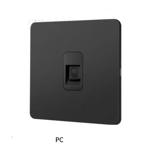 86 мм 304 Матовый нержавеющий черный лак панель настенный нажимной выключатель латунная ручка Ретро винтажный телефон вентилятор Интернет ТВ винт