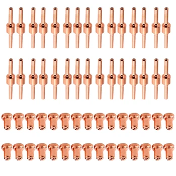 

100Pcs Red Copper Extended Long Plasma Cutter Tip Electrodes Nozzles Kit Consumable For Pt31 Lg40 40A Cutting Welder Torch