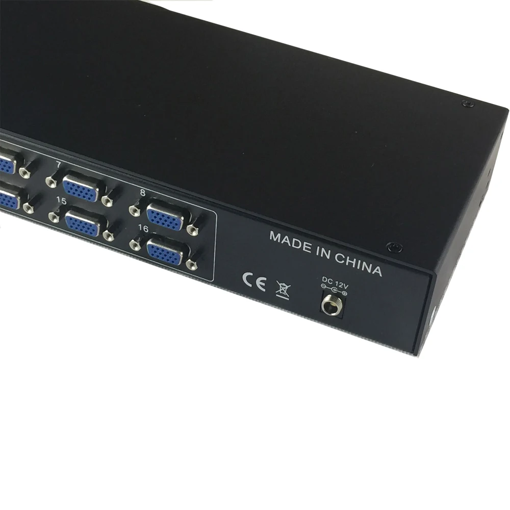 16-портовый VGA сплиттер 1X16 распределитель VGA Женский к VGA Женский 1 вход 16 Выход vga сплиттер с 12 В источник питания