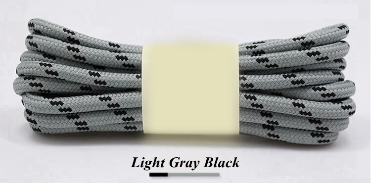 Durable Outdoor Sport Shoelaces - Round, Non-Slip, Multiple Lengths & Colors