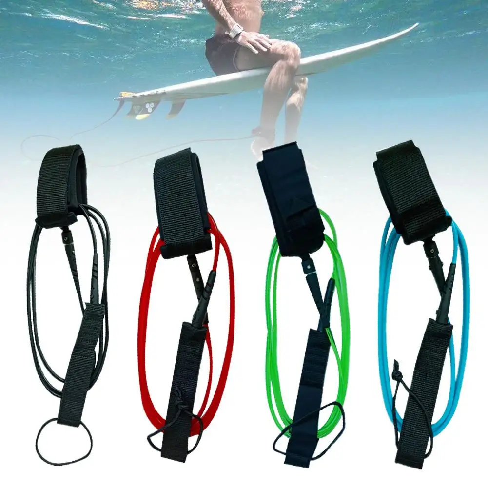 6 Feet 5.5mm Surfboard Foot Rope Safety TPU Nylon Stainless Steel Surf Leash