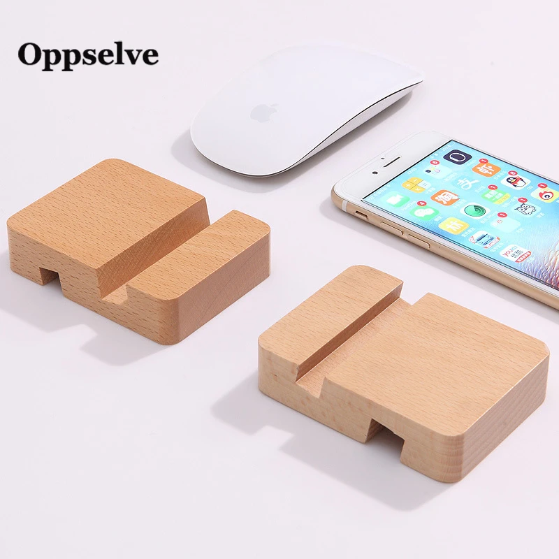 

Oppselve Universal Wooden Desk Phone Holder Multi-function Phone Mount Desktop Rack For iPhone Xiaomi Huawei Cellphone Bracket