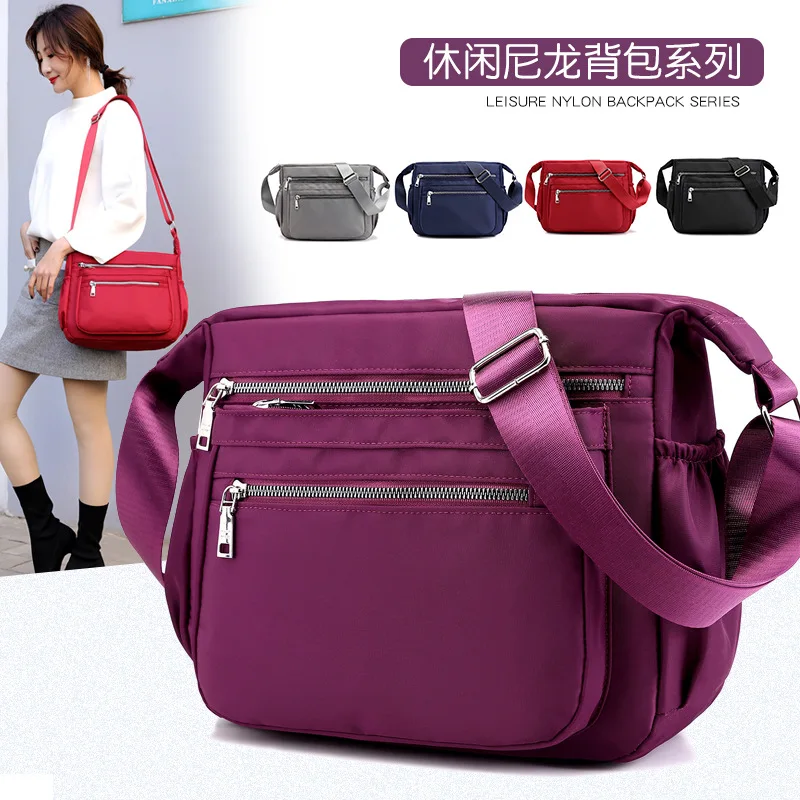 

New Style Korean-style Women's Casual Shoulder Bag Light Waterproof Nylon Bag Middle-aged Oxford Cloth WOMEN'S Bag