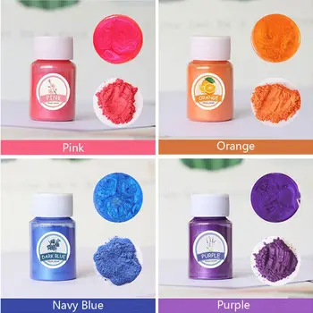 

24 Colors Mica Mineral Powder Epoxy Resin Pigment Pearlescent Pigment Colorant