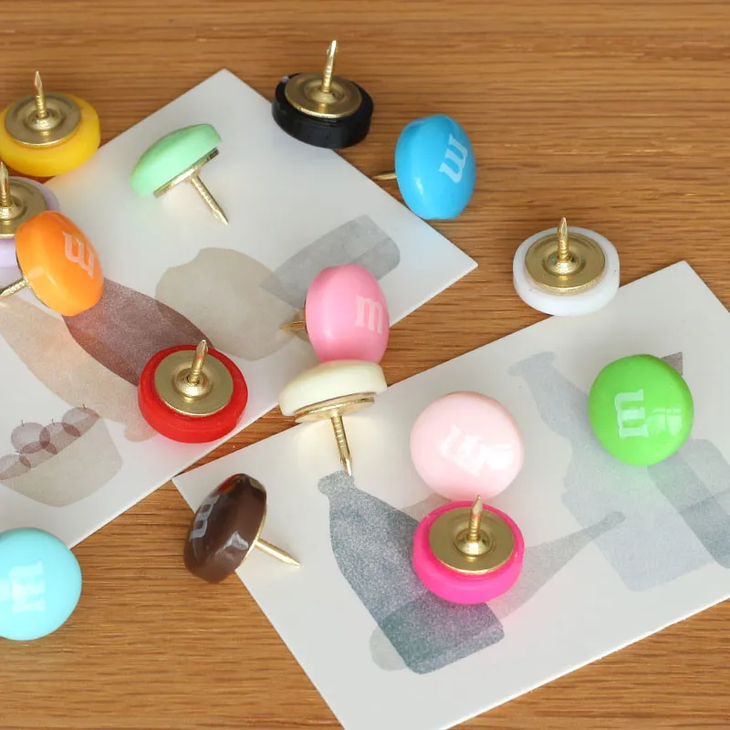 Decorative push pin 10 teal thumb tacks Cork Memory Board Office School Decor