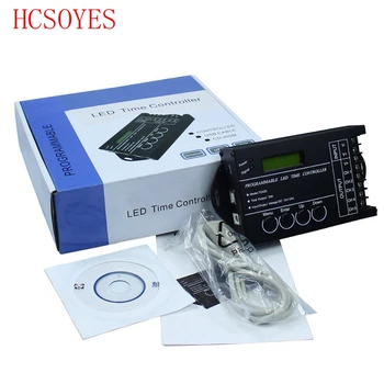 

TC420 Time programmable RGB LED Controller DC12V-24V 5Channel LED Timing dimmer Total Output 20A Common Anode with USB Wire