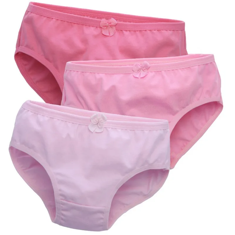 A-3PCS Детские мягкие трусики из 3 предметов детское хлопковое нижнее белье для девочек, яркие трусы для девочек, нижнее белье для маленьких девочек, От 1 до 13 лет - Color: A-3PCS