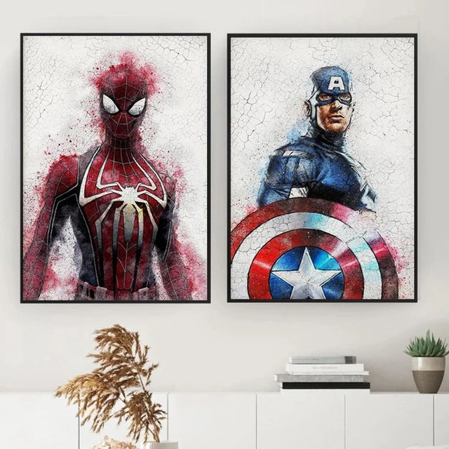 Disney pintura em tela marvel endgame super-herói vingadores filme cartaz  homem de ferro thor capitão américa impressão da parede decoração casa -  AliExpress