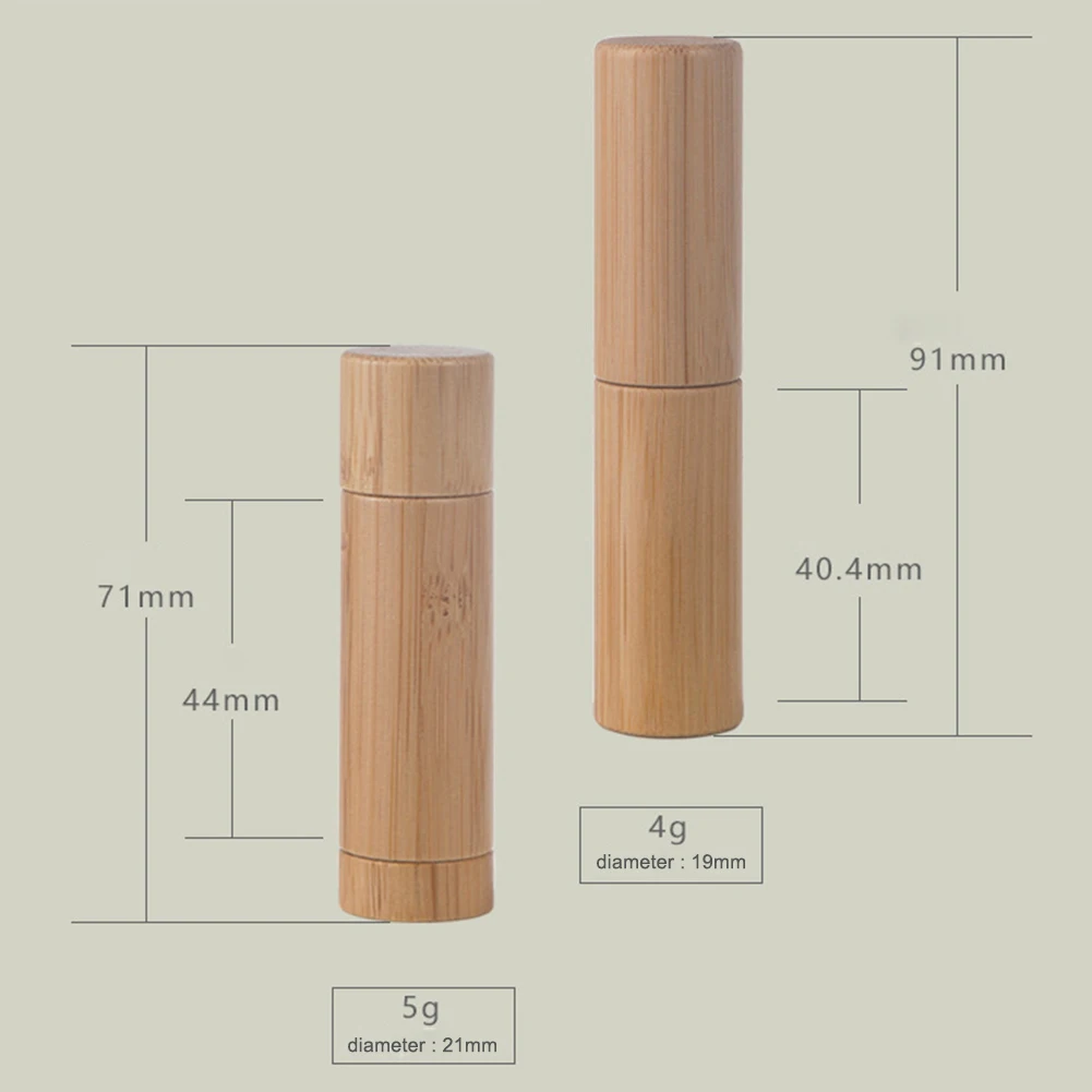 Деревянный DIY бамбуковый пустой бальзам для губ в тюбике контейнер для губной помады косметическая коробка