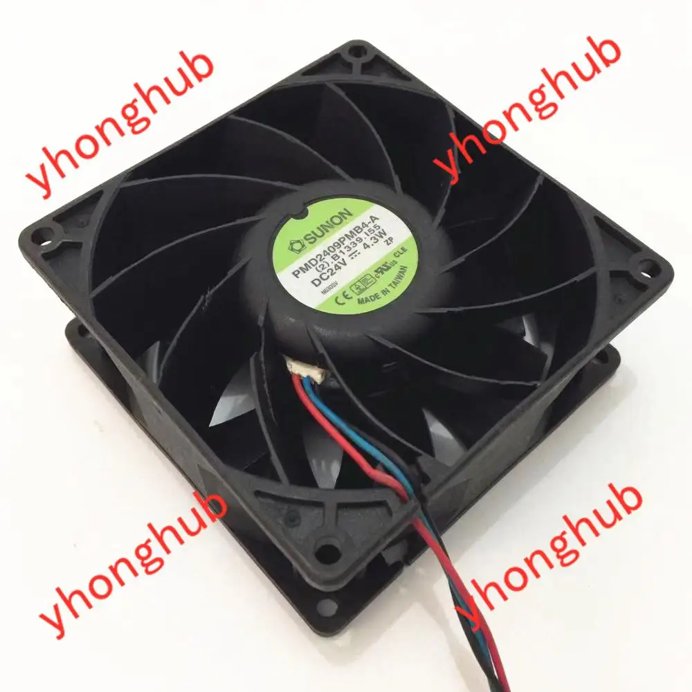

SUNON PMD2409PMB4-A Server Cooling Cooling Fan DC 24V 4.3W 92x92x38mm 3-wire