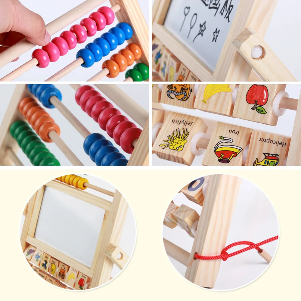 Многофункциональный Abacus обучающая подставка деревянная игрушка счетная познавательная доска ранняя обучающая математическая игрушка Горячая