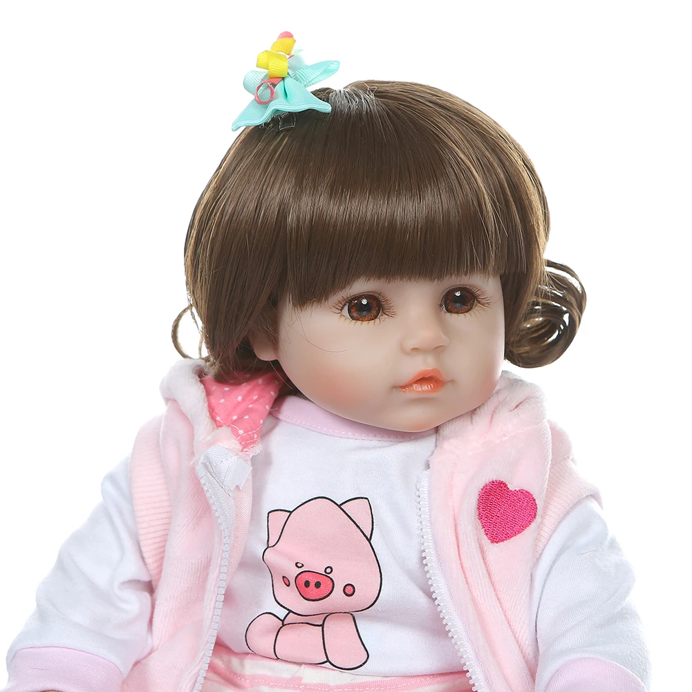 Милая Кукла Reborn 48 см Реалистичная кукла Reborn Baby Нетоксичная силиконовая кукла детская игрушка, подарок на Рождество сюрприз для девочек