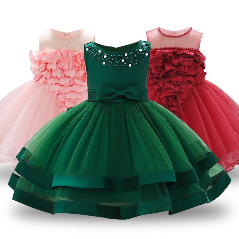 Flower Toddler Baby Girl Infant Princess Dress Baby Girl Wedding Dress