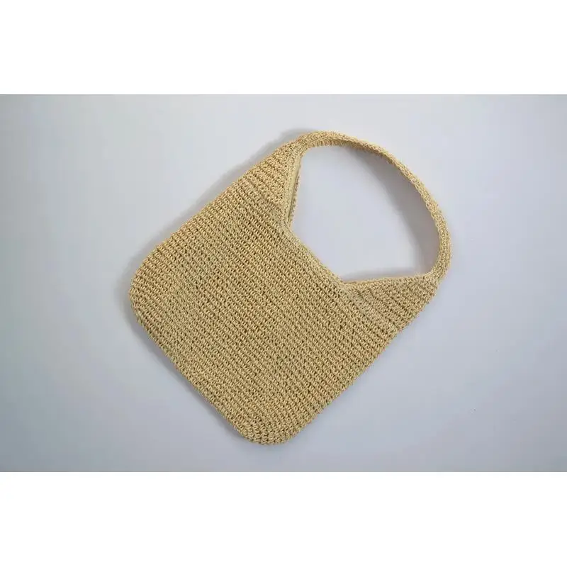 40x32CM New  Female Summer Simple Straw Bag Shoulder Bag Crochet Bag Beach Bag a6225