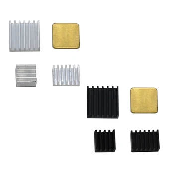 

4Pcs Copper Aluminum Heatsink Cooler Kit for Raspberry Pi 4 Model B