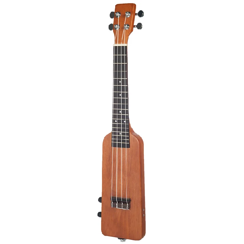 

Naomi Natural 23 Inch Okoume Electric Ukulele Ukelele Uke Kit with Gig Bag 3.5Mm Audio Cable Silent Electric Ukulele Concert Uke