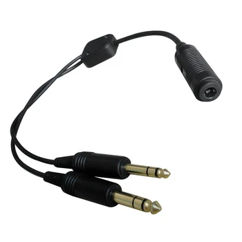 

H-GA Helicopter Aviation Headphone Adapter To General Aviation Headset Adapter Adapt for David Clark Avcomm ASA
