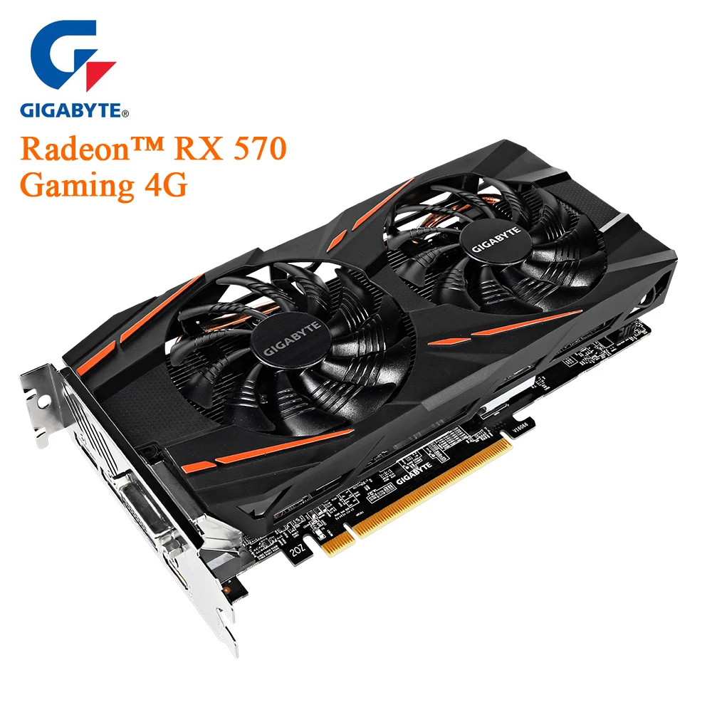 Carte graphique Gigabyte rx 570 4 go AMD Radeon RX570 gpu pc de jeu
utilisé carte vidéo