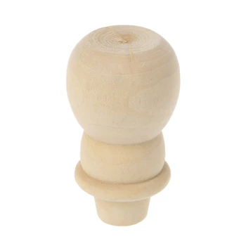 

10Pcs/Set Unfinished DIY Wood Peg Doll Christmas Snowman Cake Toppers Decoration 634E