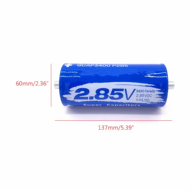 Супер фарадный конденсатор с алюминиевой крышкой, 2,85 V 3400F 137*60 мм Длинная нога конденсатора ультраконденсатор высокая частота пульт дистанционного управления для авто Питание