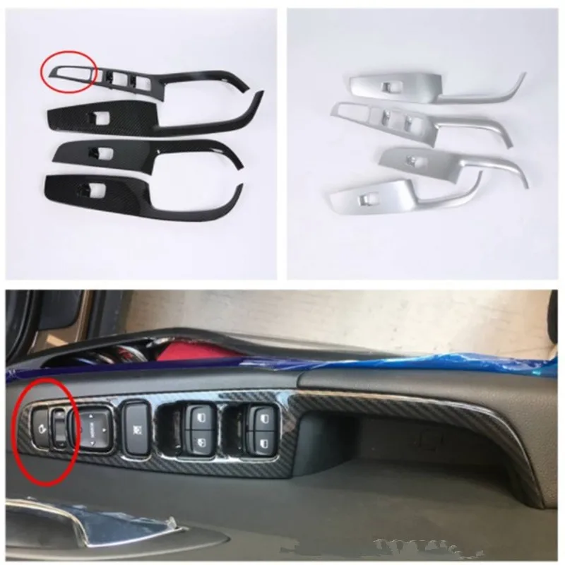 

Silver/Carbon Fiber Style ABS Car Window Lift Panel Frame Cover Trim Fit For Hyundai ix35 2018-2020