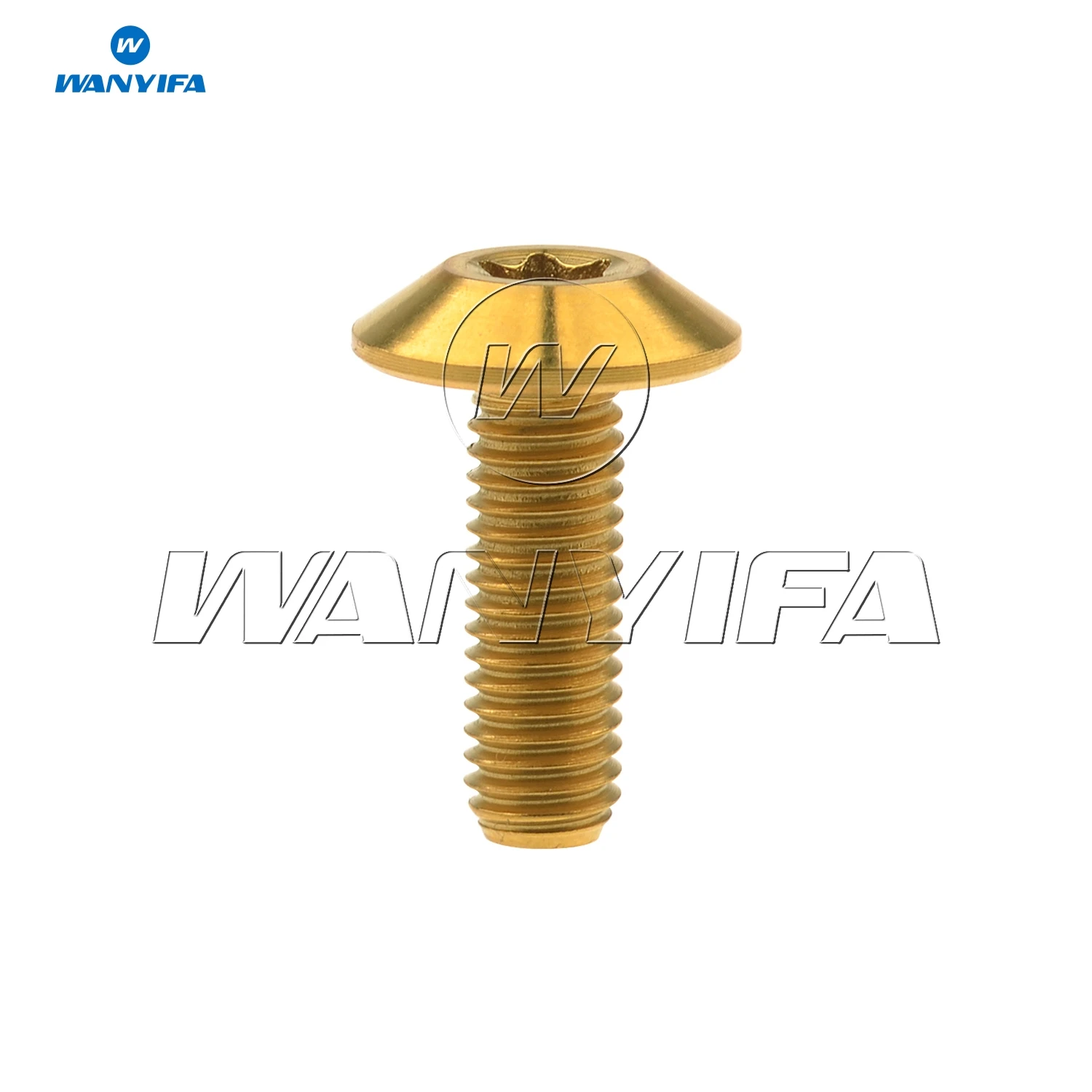Золотой Болт ваньифа Ti M5x15mm Кнопка Torx головка винт для мотоцикла оболочки винт - Цвет: Золотой