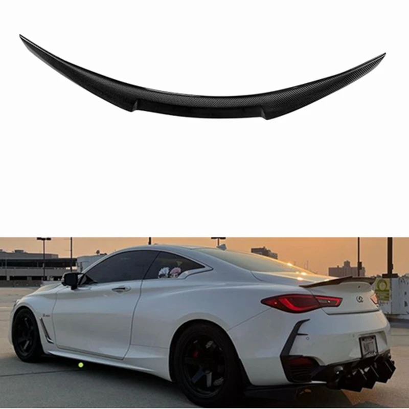 

For Infiniti Q60 Q60S Spoiler M4 style High quality carbon fiber material Car Rear Wing Spoiler 2016-2019 year