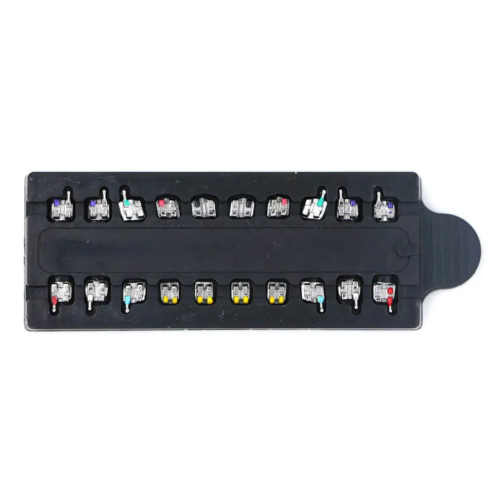 Orthodontic Brackets 1 Pack Metal Mini Roth Slot 022 345 3 Hooks Dental Braces For Teeth MBT 018 Dentist Materials Dentistry