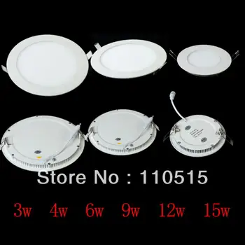 

6w 9w 12w 15w Panel Light Super Thin White Warm White LED Ceiling Light