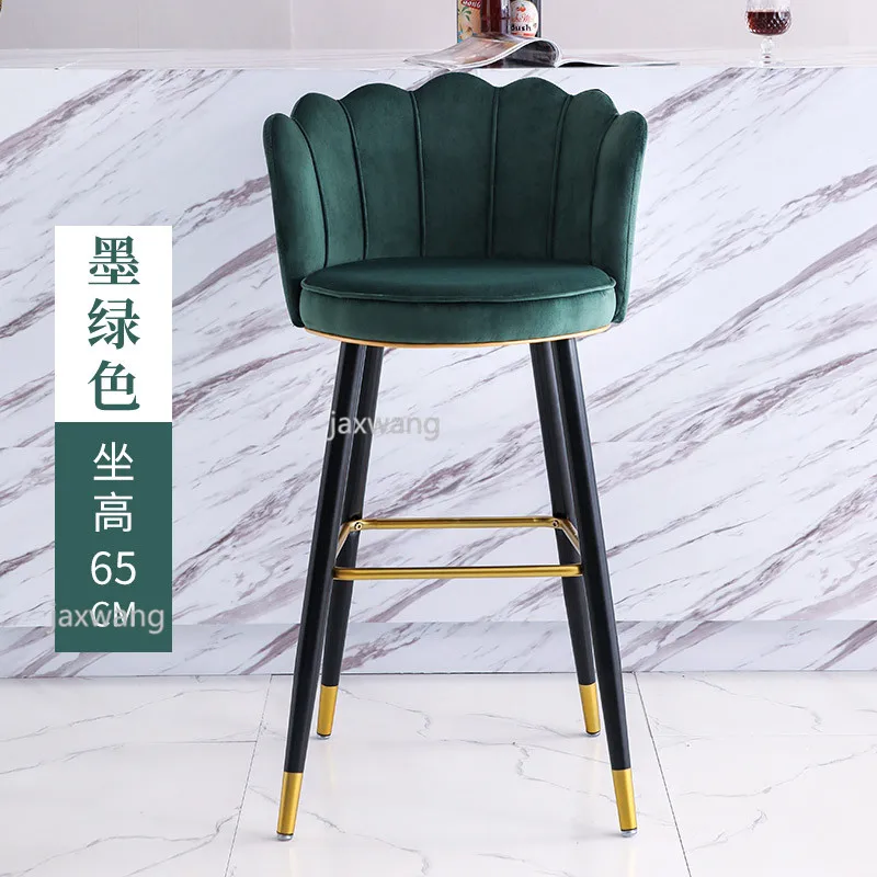 Светильник, роскошный барный стул, обеденный стул для гостиной, стул из твердой древесины, применимый скандинавский барный стул, кофейные офисные стулья для встреч - Цвет: D - 65cm