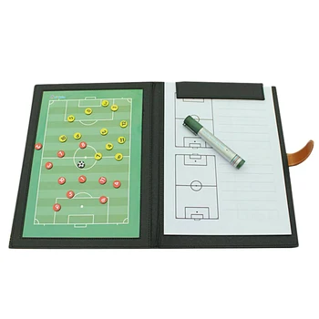 

Coaching Board Foldable Football Tactic Board Magnetic Soccer Plate Book Set with Pen Clipboard Football Supplies