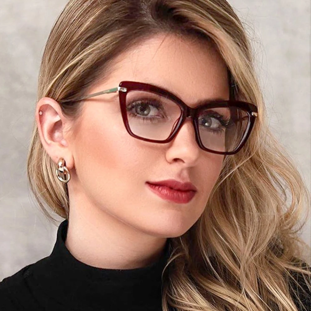 

Belmon Cat Eye Spectacle Frame Women Eyeglasses Computer Prescription Optical For Female Eyewear Clear Lens Glasses Frame 95194