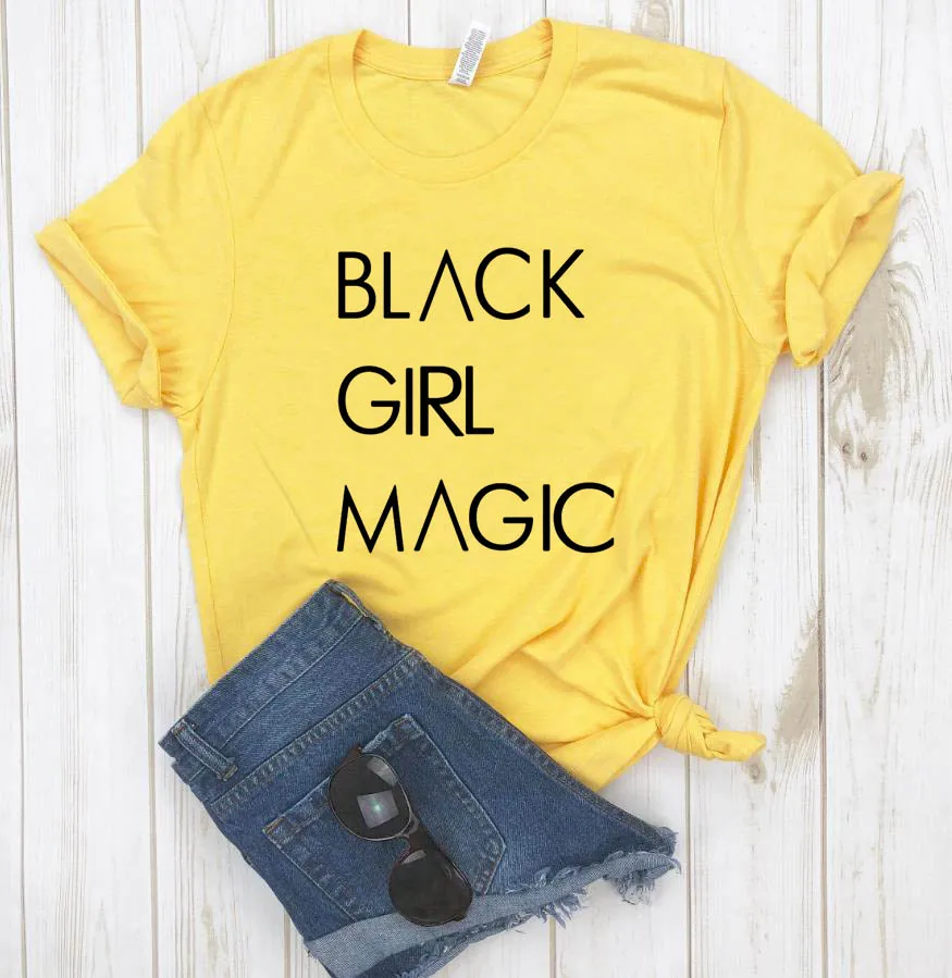 Черная Женская футболка с принтом магических букв, хлопковая Повседневная забавная Футболка для леди, топ-футболка, хипстер Tumblr, 6 цветов, Прямая поставка, Z-975