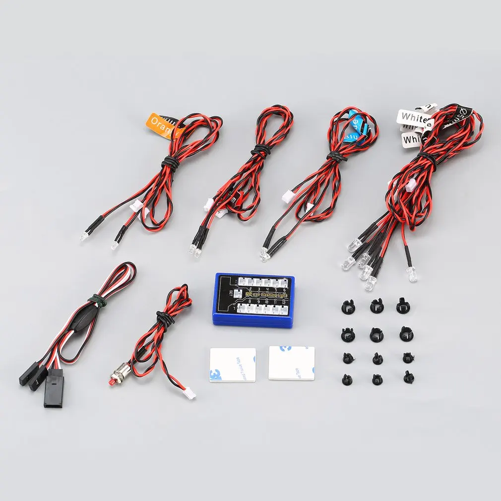 

12 Ultra LED Flashing Bright Light Strobe Lamps Kit System for 1/10 1/8 RC Drift HSP TAMIYA CC01 4WD Axial SCX10 RC Car Truck