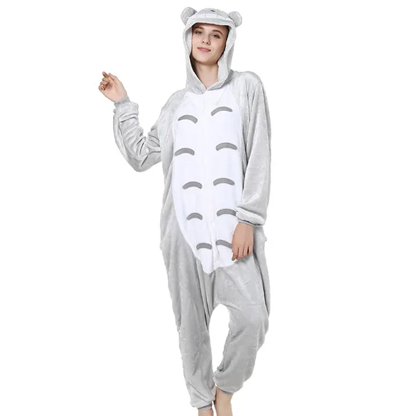 clothing Фланелевые цельные пижамы с героями мультфильмов для мужчин и женщин; Милые парные модели Тоторо; одежда для выступлений с животными; одежда для выступлений - Цвет: clothing